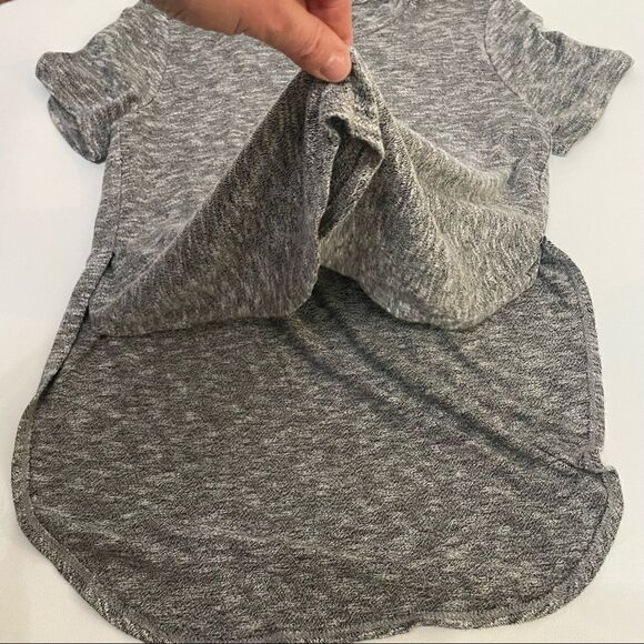 Dina b Heathered gray shirt soft knit with high low hem and side slits - Picture 7 of 9